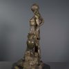Bronze sculpture inspired by nude model - left side view