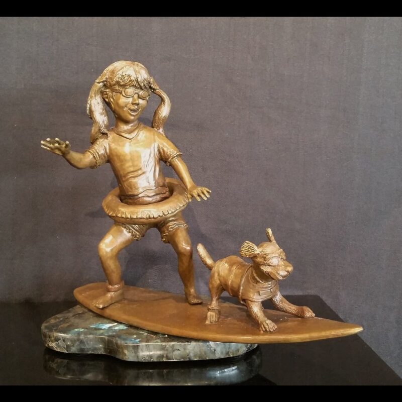 Surfing Sculpture - Surfer Girl