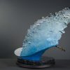 Bronze and Glass sculpture of surfer
