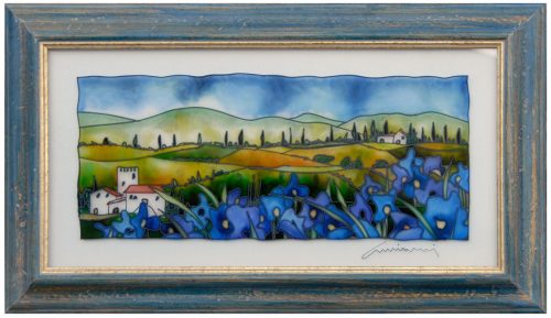 Toscana con Papaveri Blu