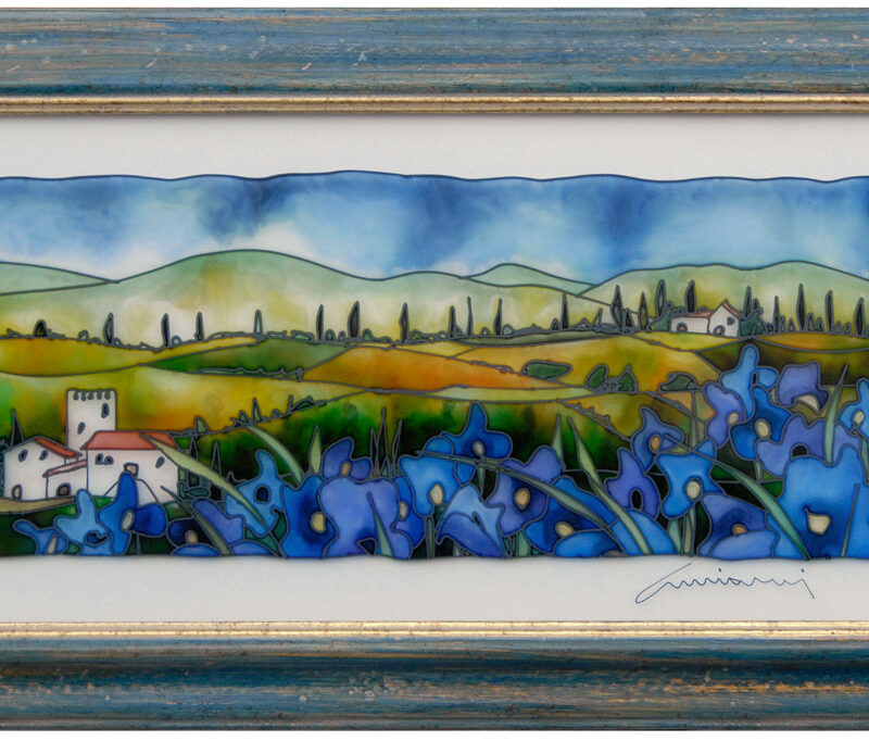 Toscana con Papaveri Blu