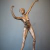 Bronze sculpture of a nude ballerina - front side