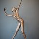 Bronze sculpture of a nude ballerina - right side