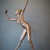 Bronze sculpture of a nude ballerina - right side