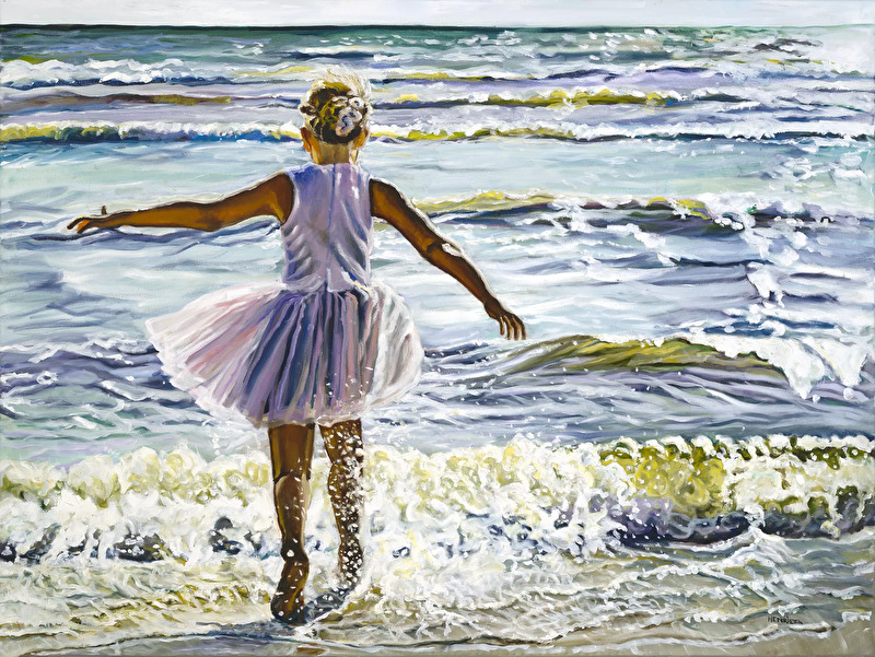 Ballerina on Beach
